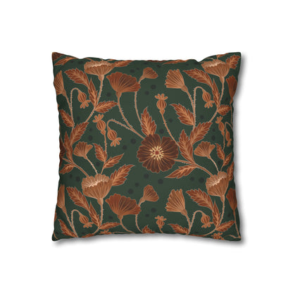 Seamise Cat Cushion Cover, Flowers Cushion Cover, Floral Pillow, Botanical Pillow, Animal Lovers - Homevalley.co.uk