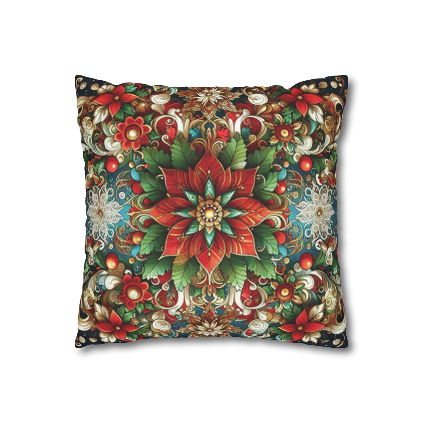 Christmas Square Pillowcase, Holiday Cushion Cover, Festive Throw Pillow, Xmas Decor, Home Decor Gift - Homevalley.co.uk