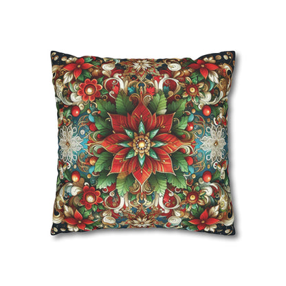 Christmas Square Pillowcase, Holiday Cushion Cover, Festive Throw Pillow, Xmas Decor, Home Decor Gift - Homevalley.co.uk