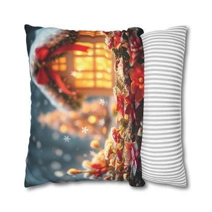 Christmas Square Pillowcase, Holiday Cushion Cover, Festive Throw Pillow, Xmas Decor, Home Decor Gift - Homevalley.co.uk