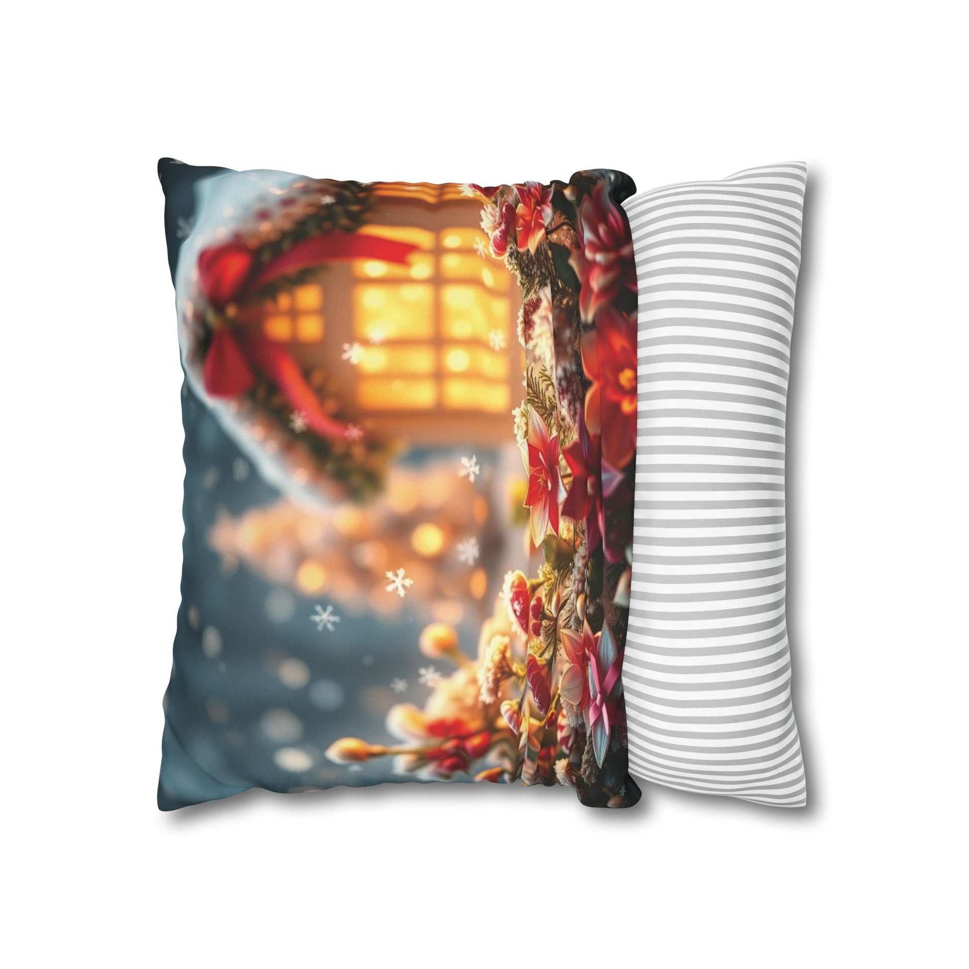 Christmas Square Pillowcase, Holiday Cushion Cover, Festive Throw Pillow, Xmas Decor, Home Decor Gift - Homevalley.co.uk