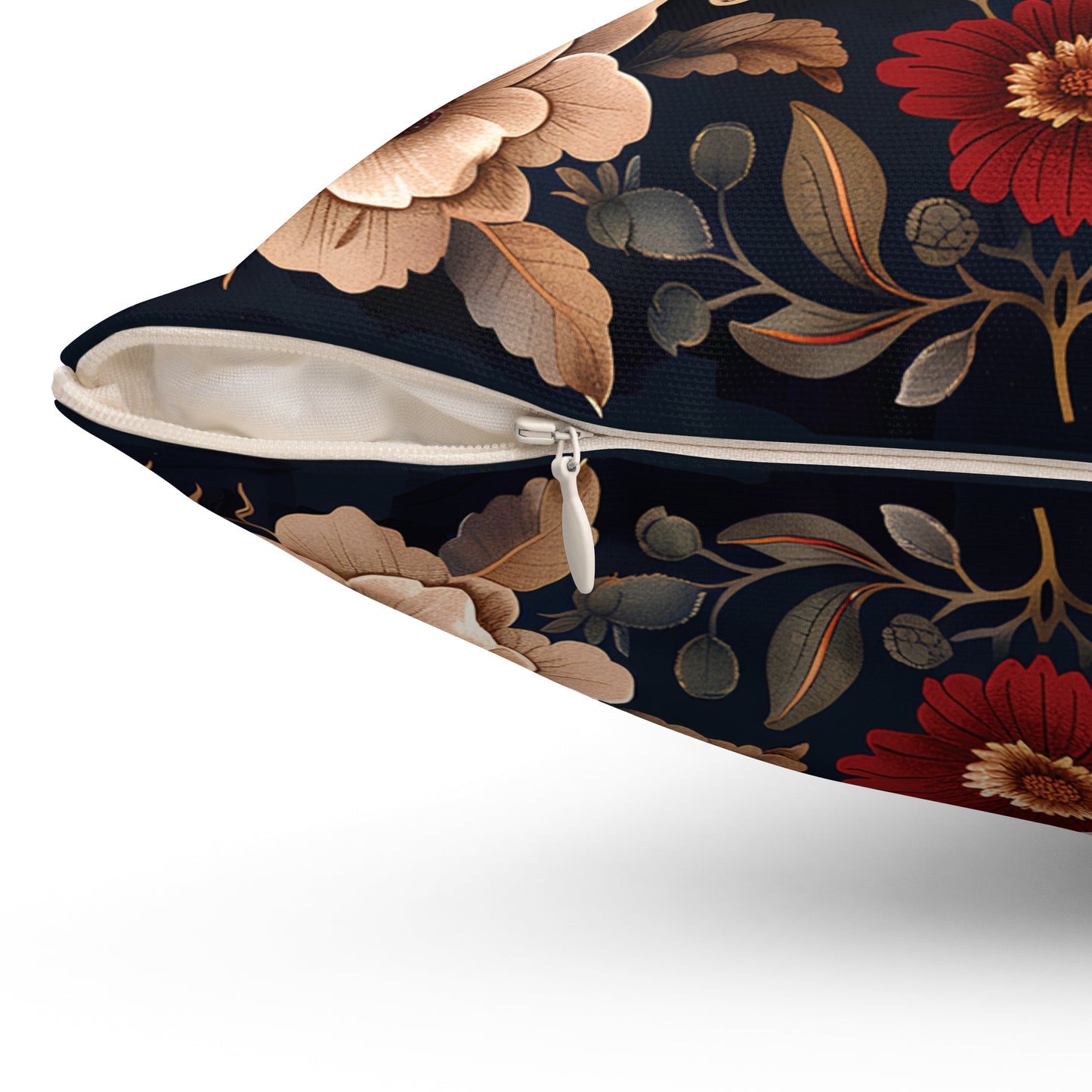 Butterfly Design Square Pillow, Butterflies and Flowers, insert included - Homevalley.co.uk