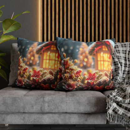 Christmas Square Pillowcase, Holiday Cushion Cover, Festive Throw Pillow, Xmas Decor, Home Decor Gift - Homevalley.co.uk