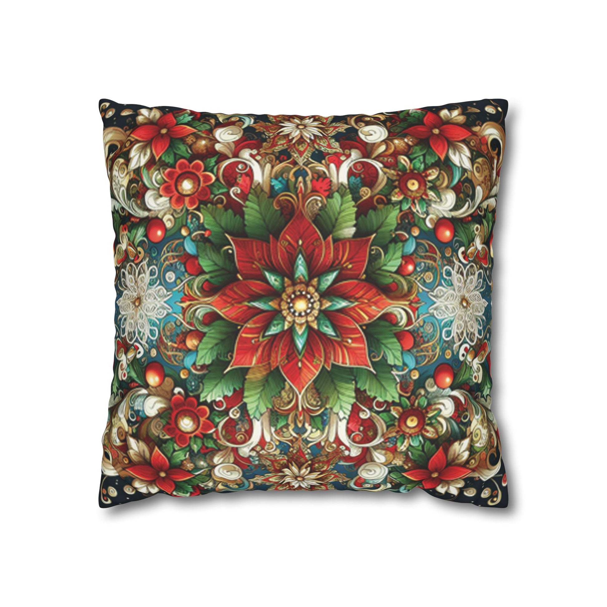 Christmas Square Pillowcase, Holiday Cushion Cover, Festive Throw Pillow, Xmas Decor, Home Decor Gift - Homevalley.co.uk
