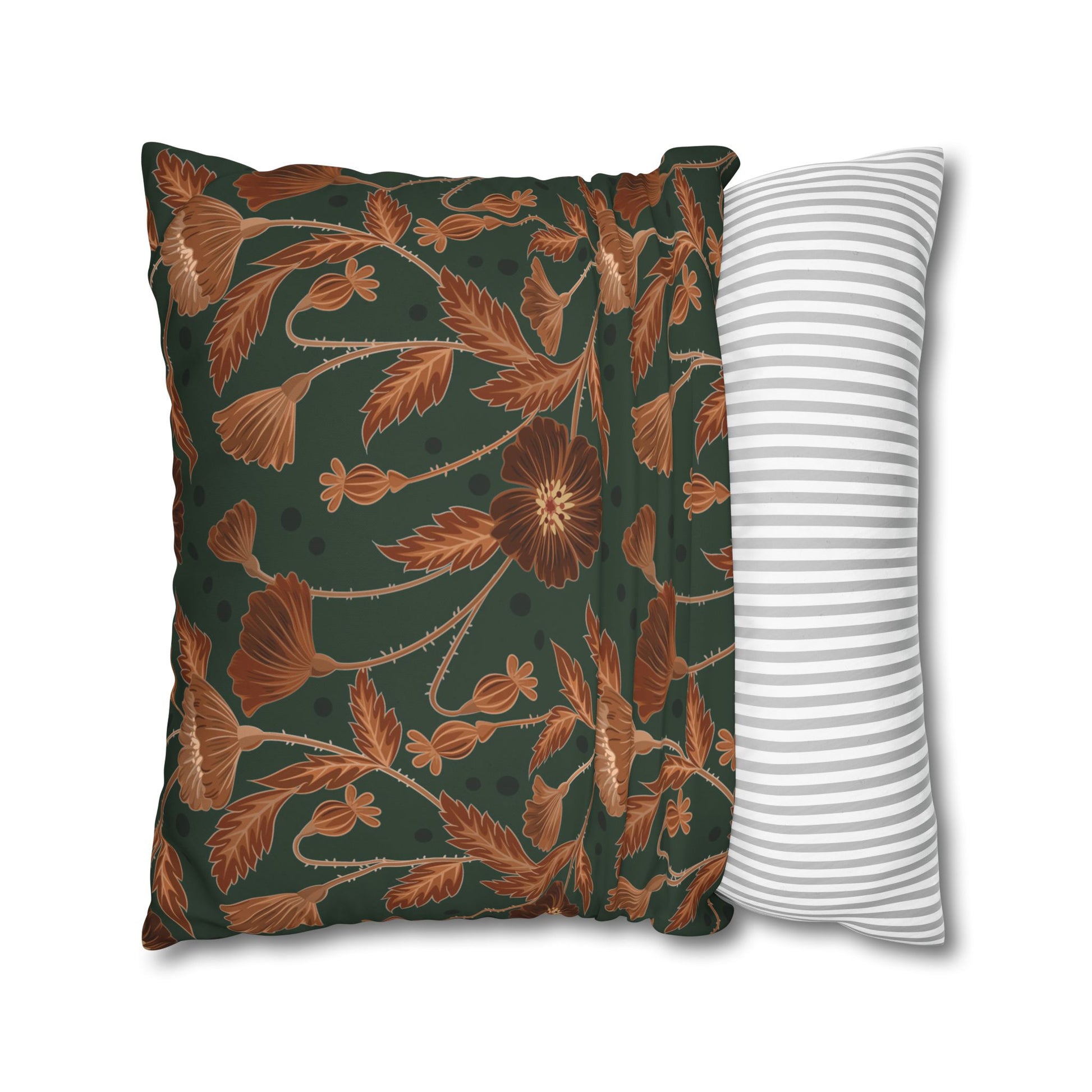 Seamise Cat Cushion Cover, Flowers Cushion Cover, Floral Pillow, Botanical Pillow, Animal Lovers - Homevalley.co.uk