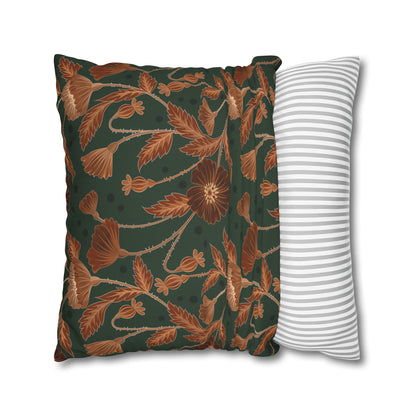 Seamise Cat Cushion Cover, Flowers Cushion Cover, Floral Pillow, Botanical Pillow, Animal Lovers - Homevalley.co.uk