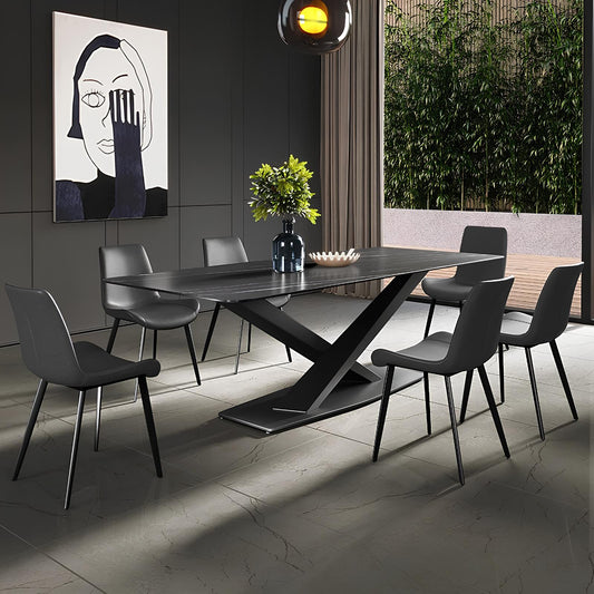 Black Dining Table & Chairs - Homevalley.co.uk