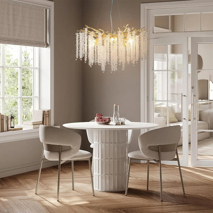 Crystal Chandelier Raindrop Hanging Pendant Lighting Fixture - Homevalley.co.uk