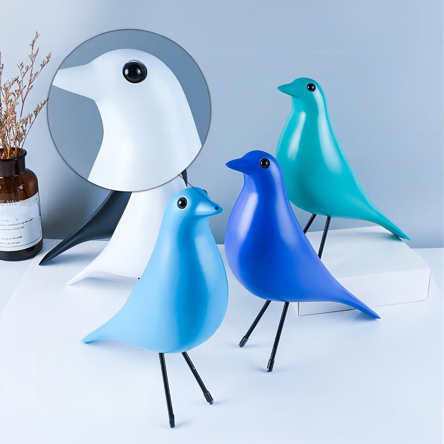 Nordic Bird Resin Figurine - Homevalley.co.uk
