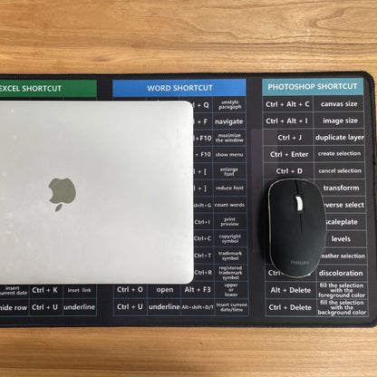 Large Mouse Pad With Shortcuts For Photoshop Office Linux Python Java script Financial Analysis - Homevalley.co.uk