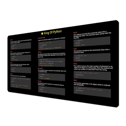 Large Mouse Pad With Shortcuts For Photoshop Office Linux Python Java script Financial Analysis - Homevalley.co.uk