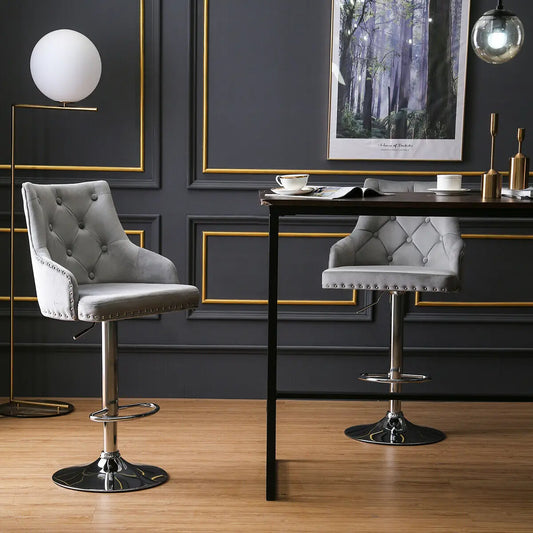 Adjustable Swivel Bar Stool Chair - Homevalley.co.uk