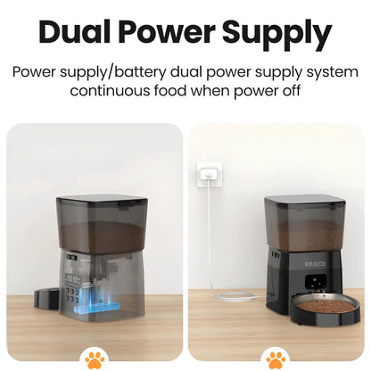 Automatic Cat Feeder, Food Dispenser, 2 Liter - Homevalley.co.uk