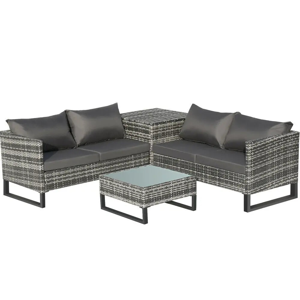 Outdoor lounge with discount storage