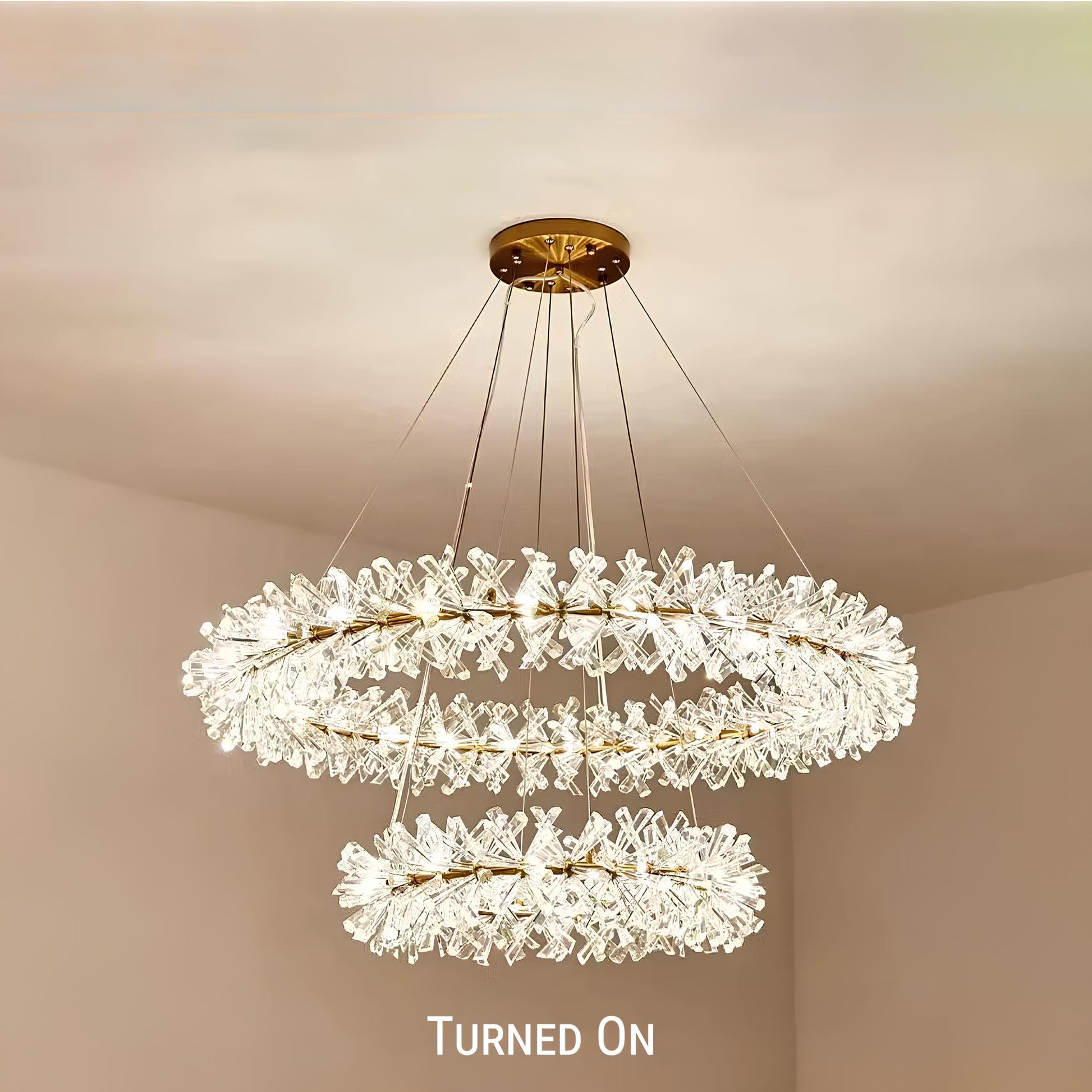 Nordic Round Crystal Chandelier - Homevalley.co.uk