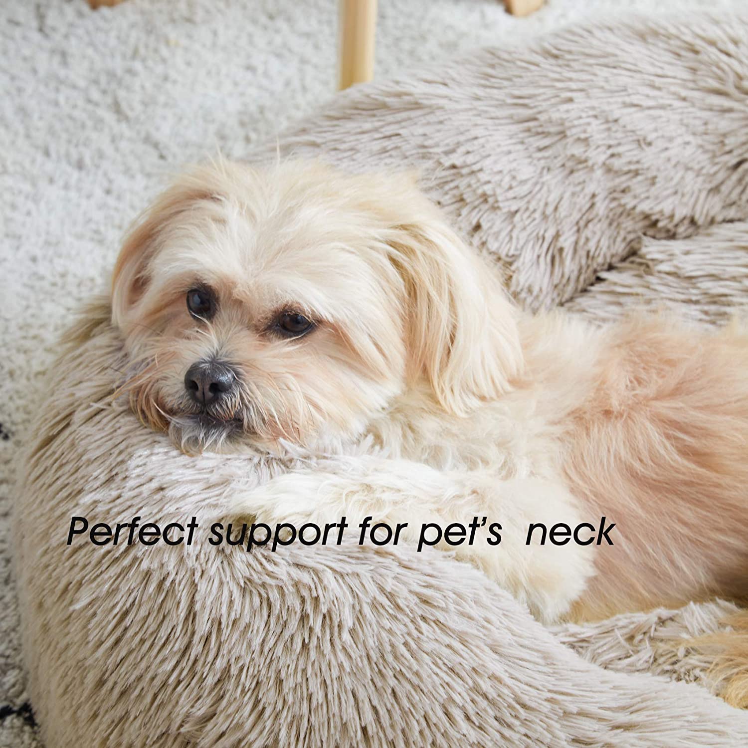 Round Fluffy Cat / Dog Bed - Homevalley.co.uk