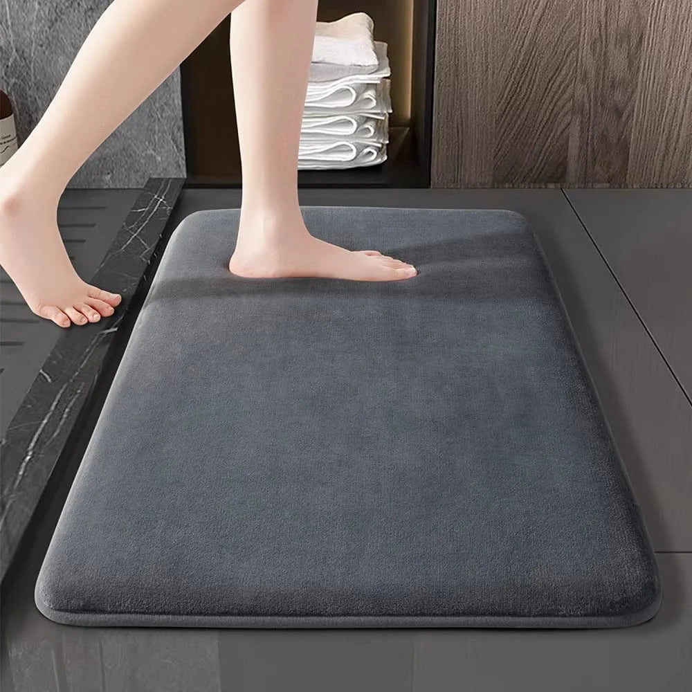 Super Absorbent Floor Mat – Ultra Soft Fleece Bathroom Mat
