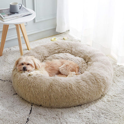 Round Fluffy Cat / Dog Bed - Homevalley.co.uk