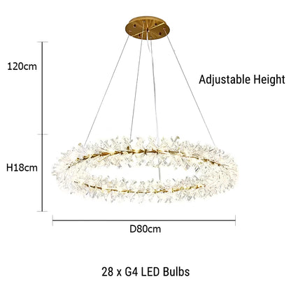 Nordic Round Crystal Chandelier - Homevalley.co.uk