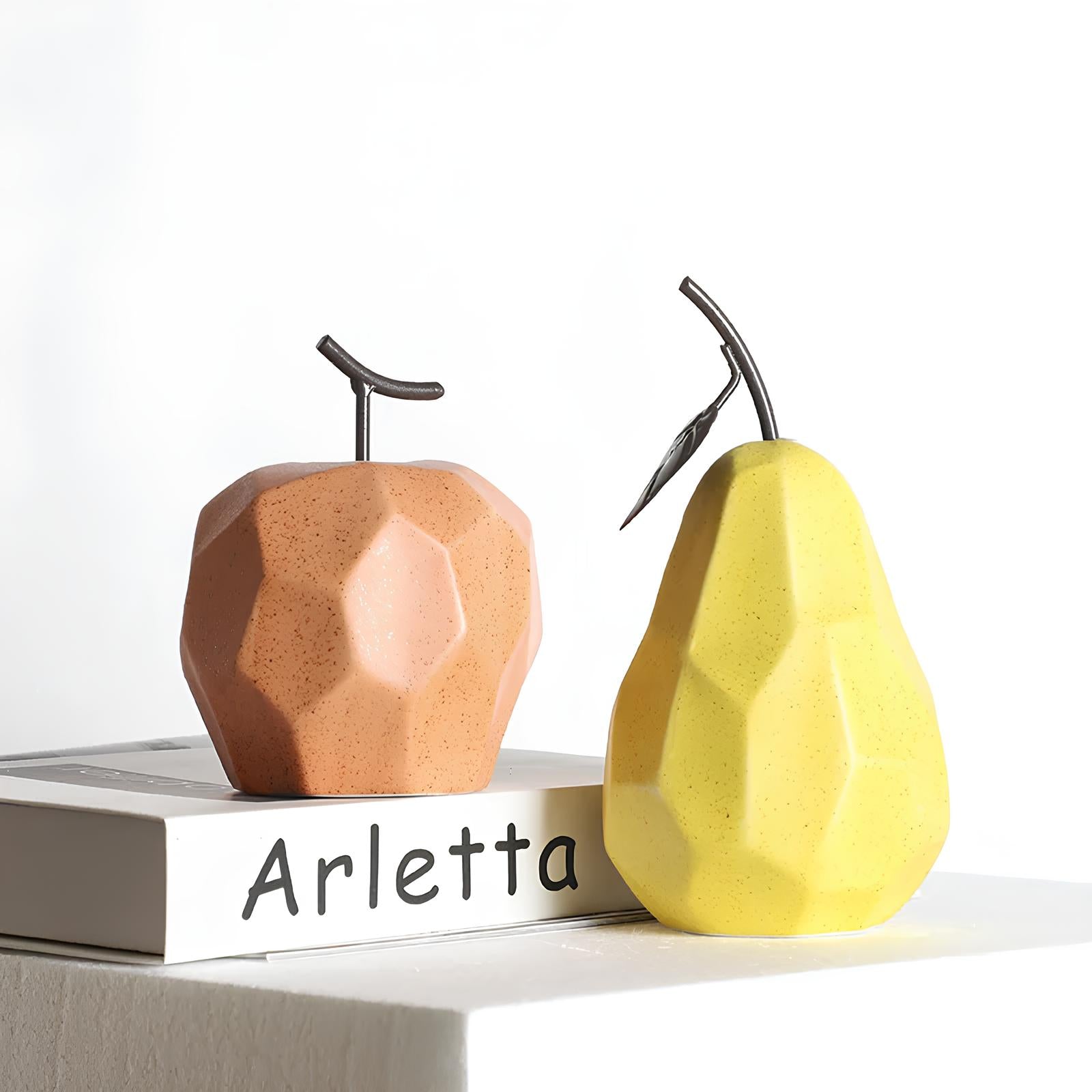 Nordic Abstract Apple Pear Fruit Ornament - Homevalley.co.uk