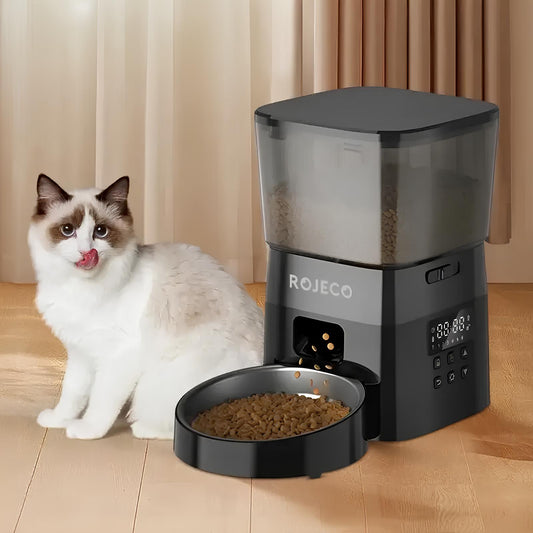Automatic Cat Feeder, Food Dispenser, 2 Liter - Homevalley.co.uk