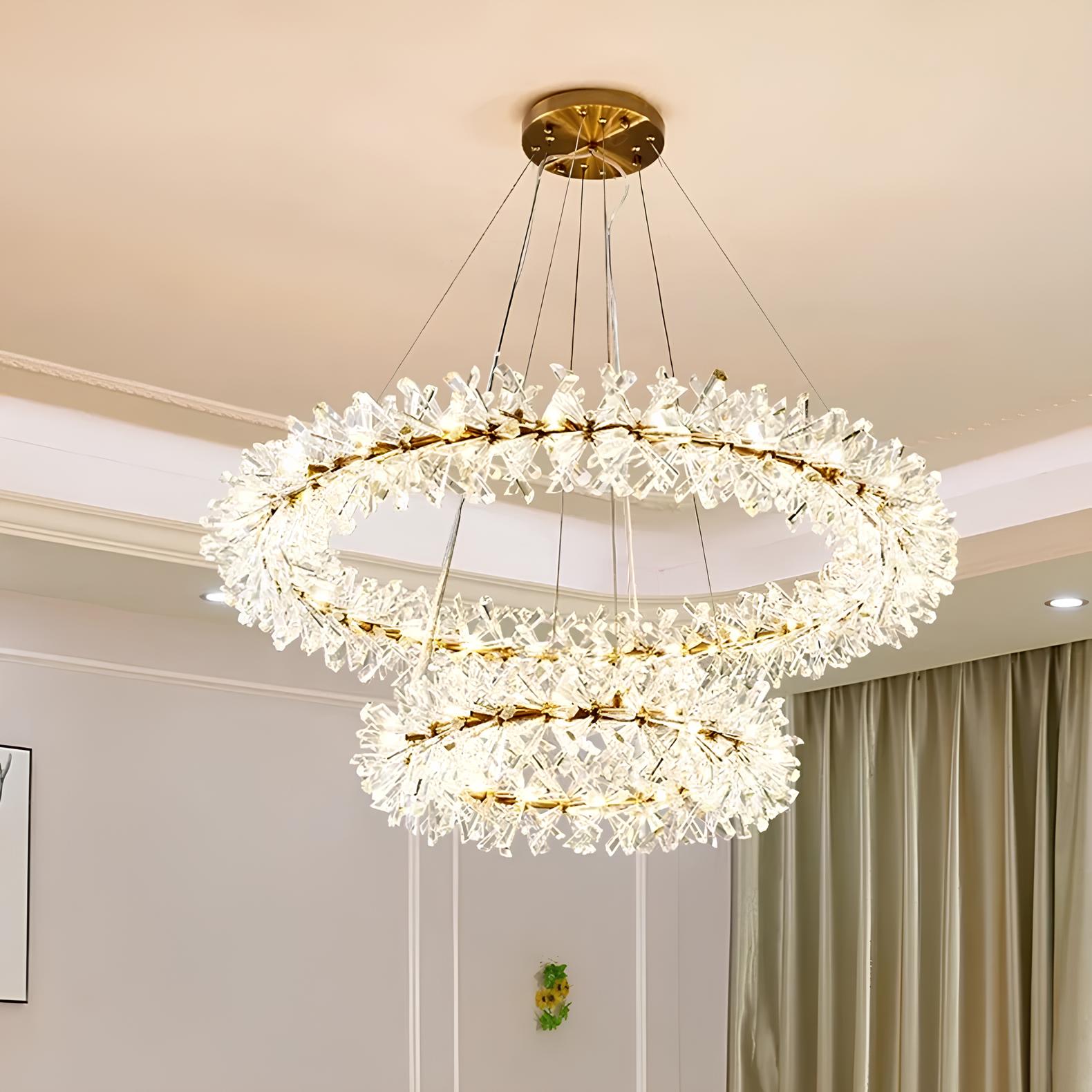 Nordic Round Crystal Chandelier - Homevalley.co.uk