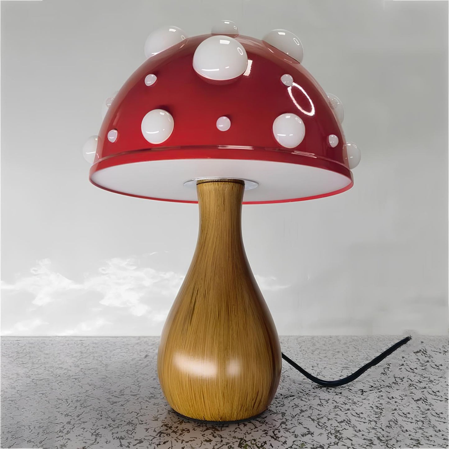 Mushroom Lamp with LED Tricolored Bulb - Homevalley.co.uk
