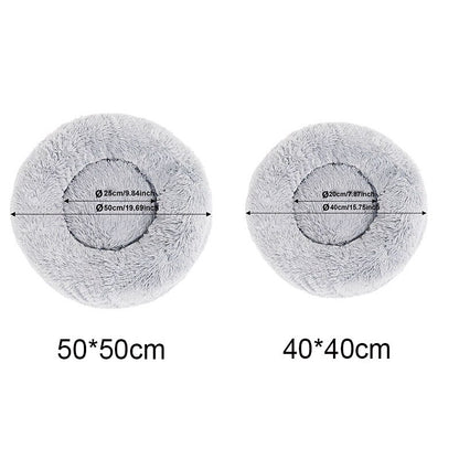 Round Fluffy Cat / Dog Bed - Homevalley.co.uk