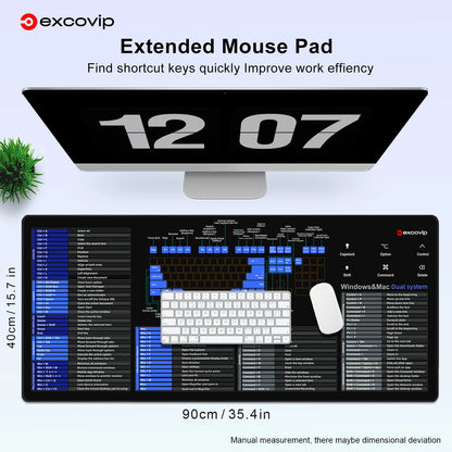 Mouse and Keyboard Pad for Mac OS/Windows With Extended Shortcuts - Homevalley.co.uk