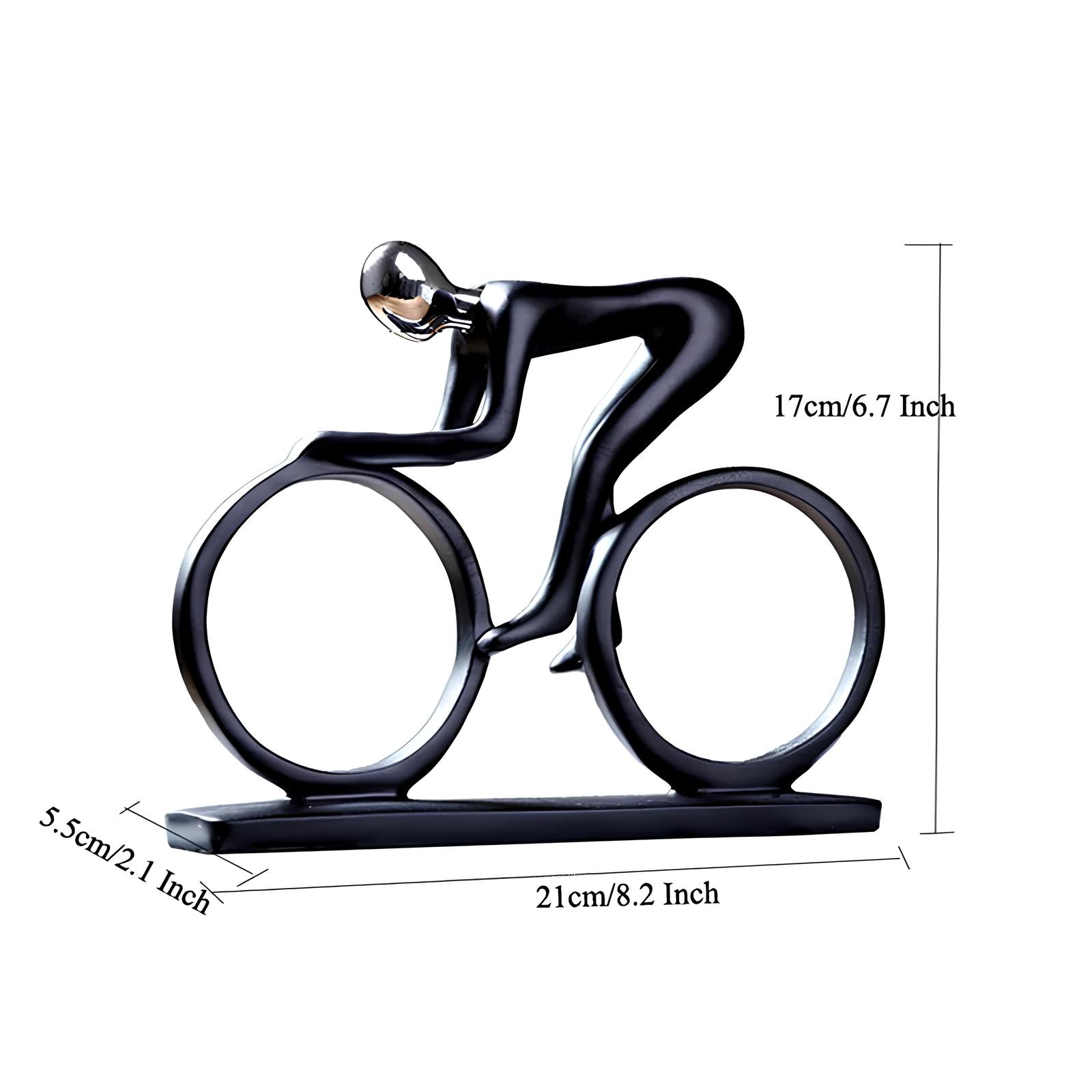 Abstract Resin Bicycle Rider Figurine Ornament - Homevalley.co.uk