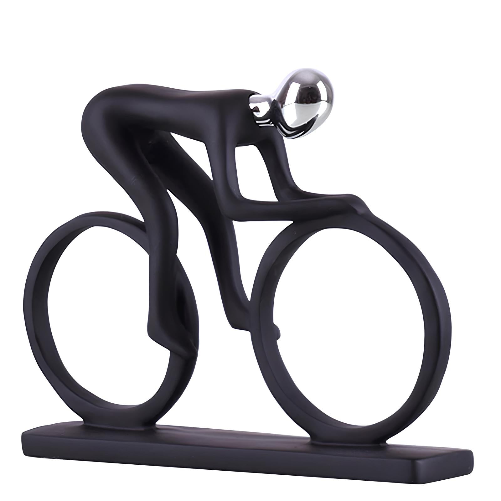 Abstract Resin Bicycle Rider Figurine Ornament - Homevalley.co.uk