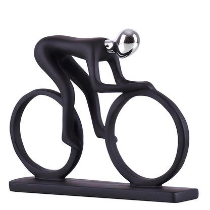 Abstract Resin Bicycle Rider Figurine Ornament - Homevalley.co.uk
