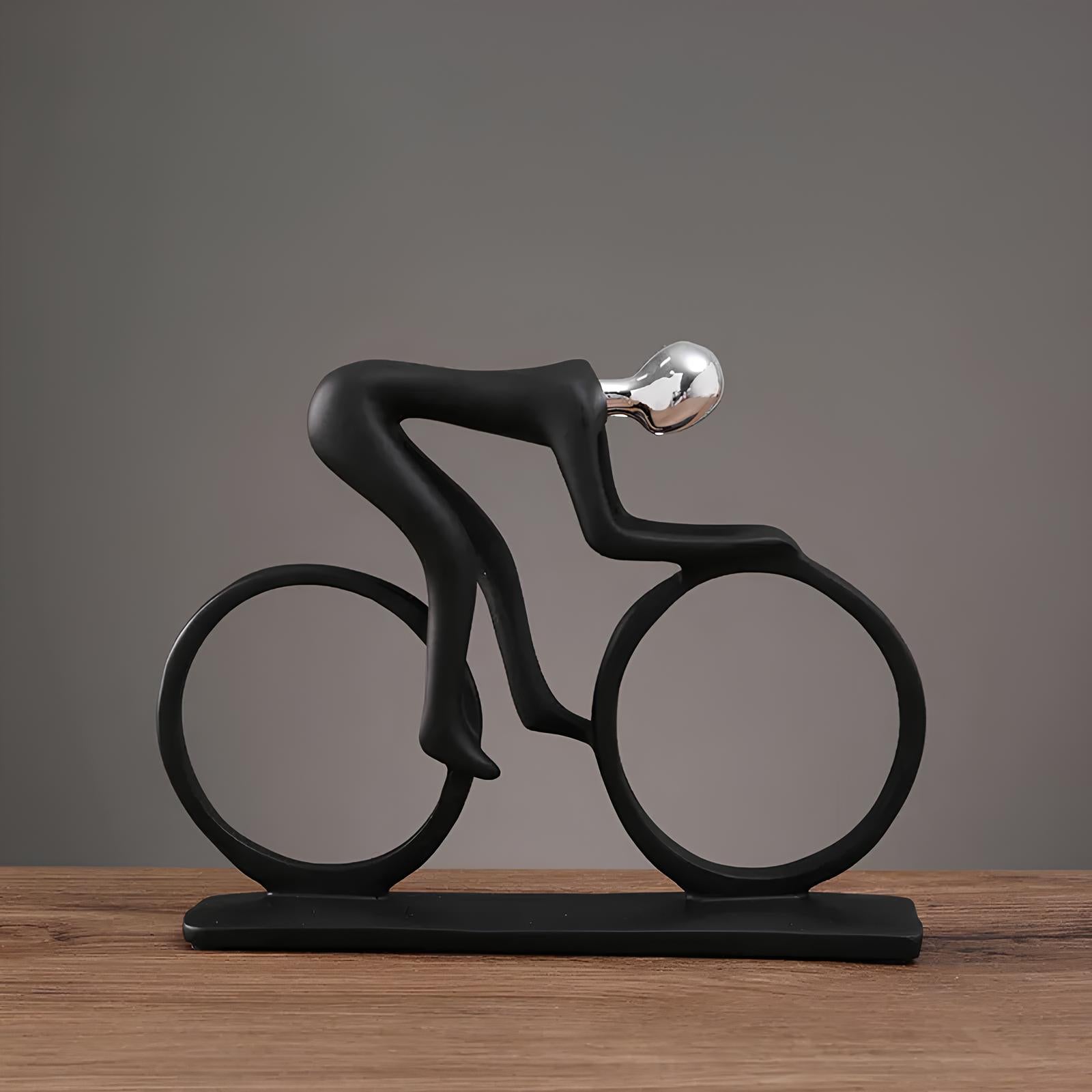 Abstract Resin Bicycle Rider Figurine Ornament - Homevalley.co.uk