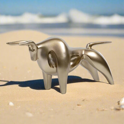 Abstract Resin Bull Sculpture Figurine - Homevalley.co.uk