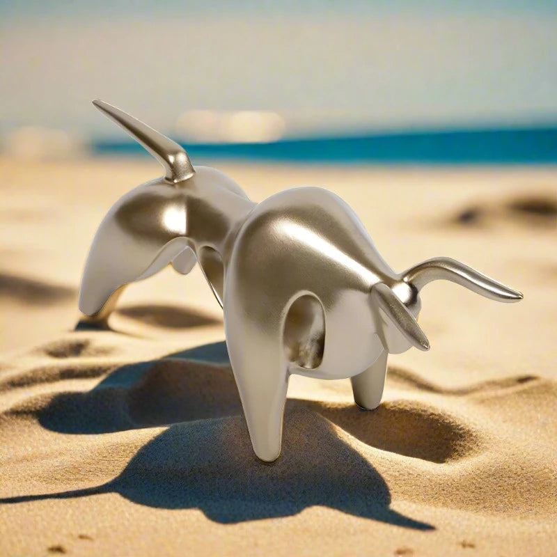 Abstract Resin Bull Sculpture Figurine - Homevalley.co.uk
