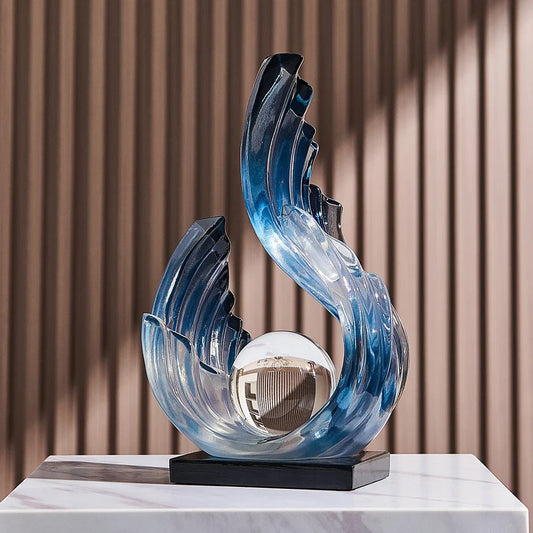 Abstract Transparent Resin Ornament - Homevalley.co.uk