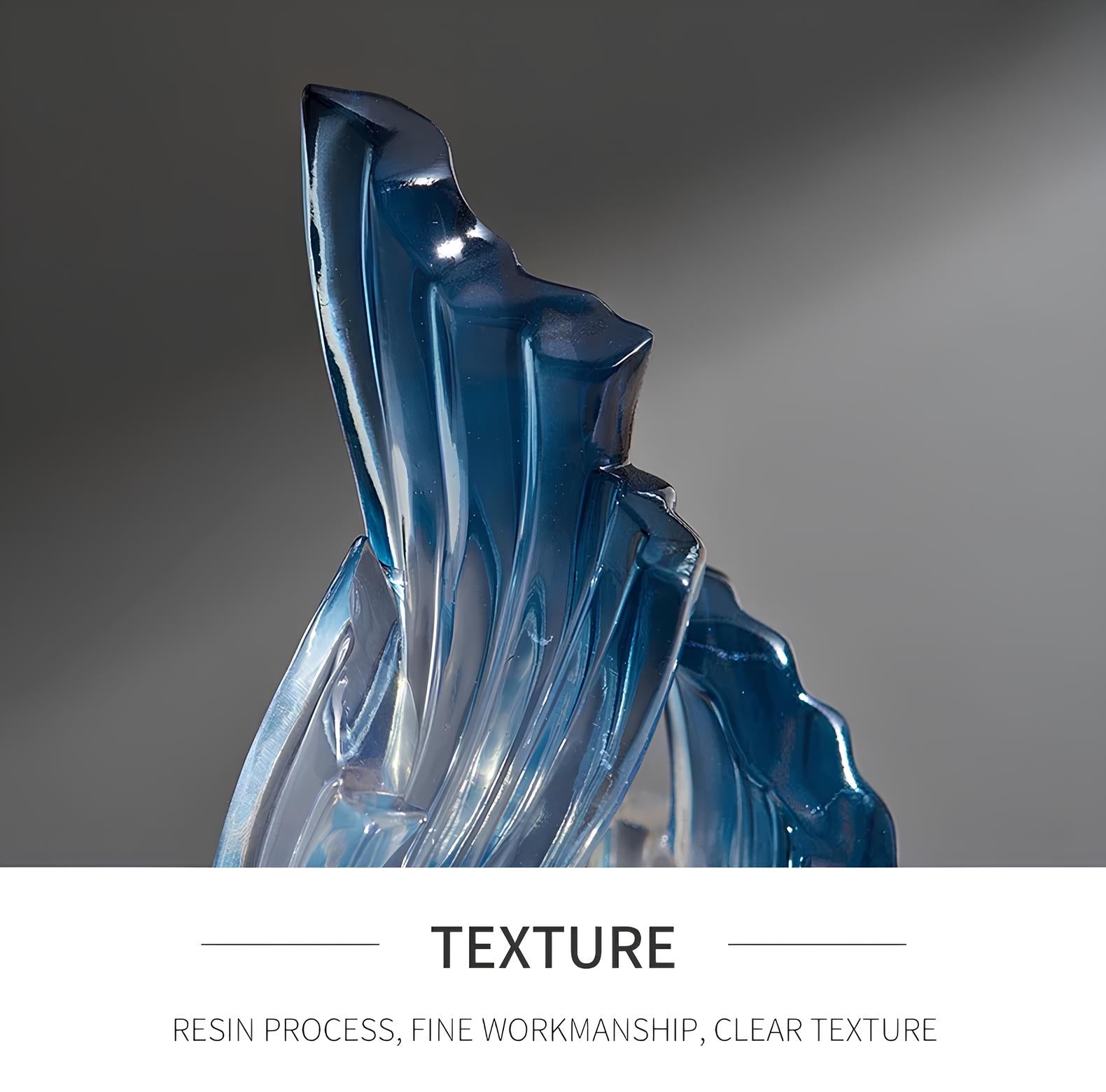 Abstract Transparent Resin Ornament - Homevalley.co.uk