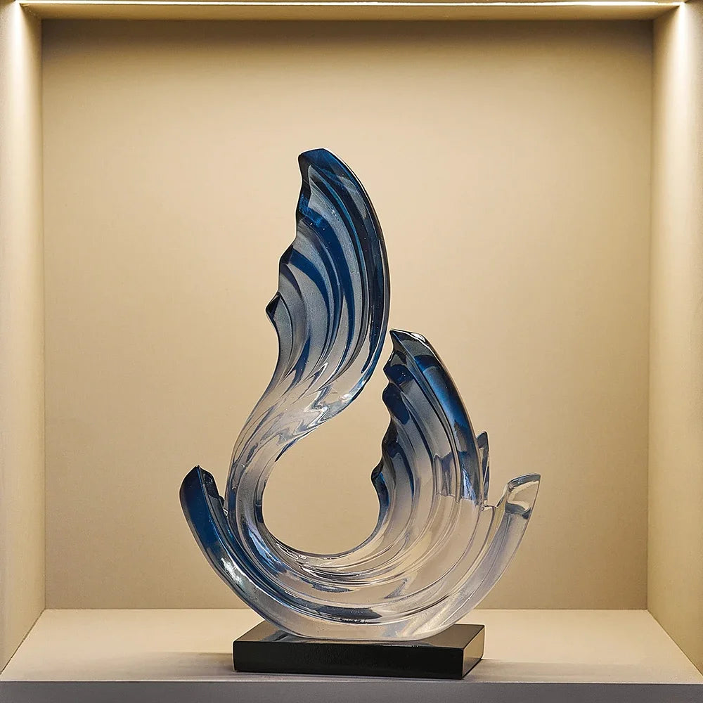 Abstract Transparent Resin Ornament - Homevalley.co.uk