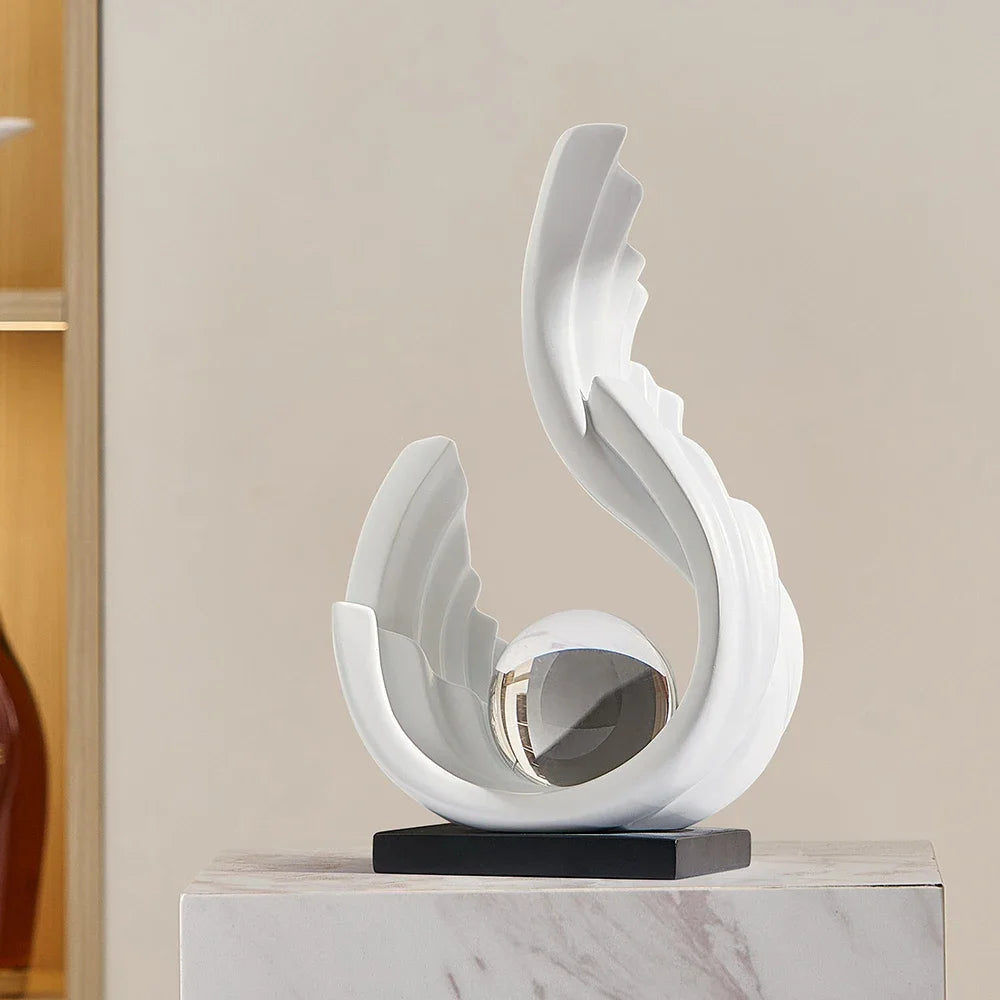Abstract Transparent Resin Ornament - Homevalley.co.uk