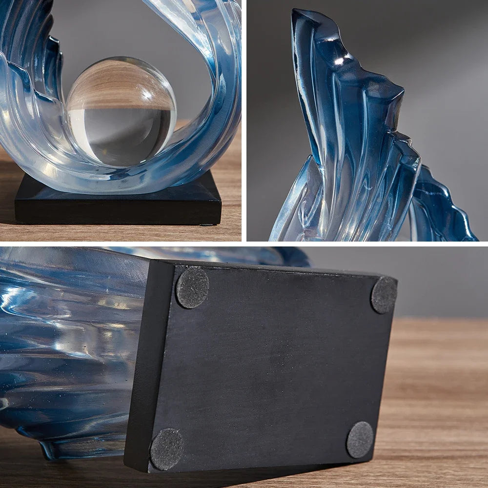 Abstract Transparent Resin Ornament - Homevalley.co.uk