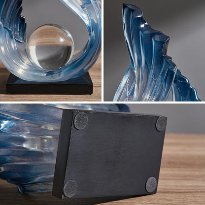 Abstract Transparent Resin Ornament - Homevalley.co.uk