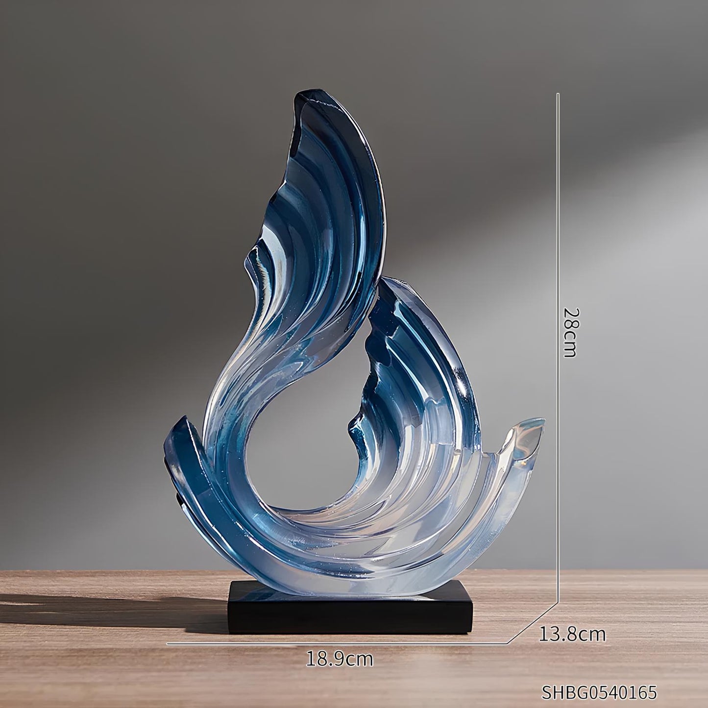 Abstract Transparent Resin Ornament - Homevalley.co.uk