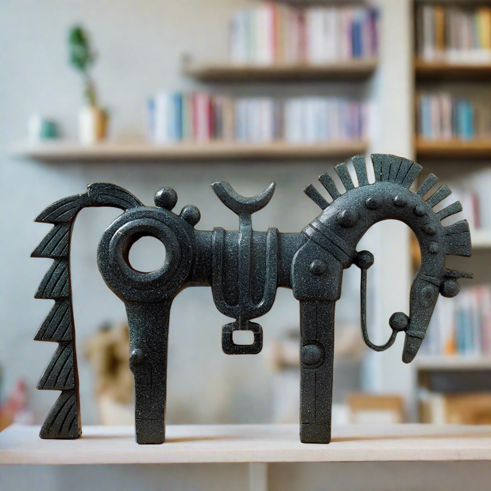 Abstract Trojan Horse Bronze Figurine - Homevalley.co.uk