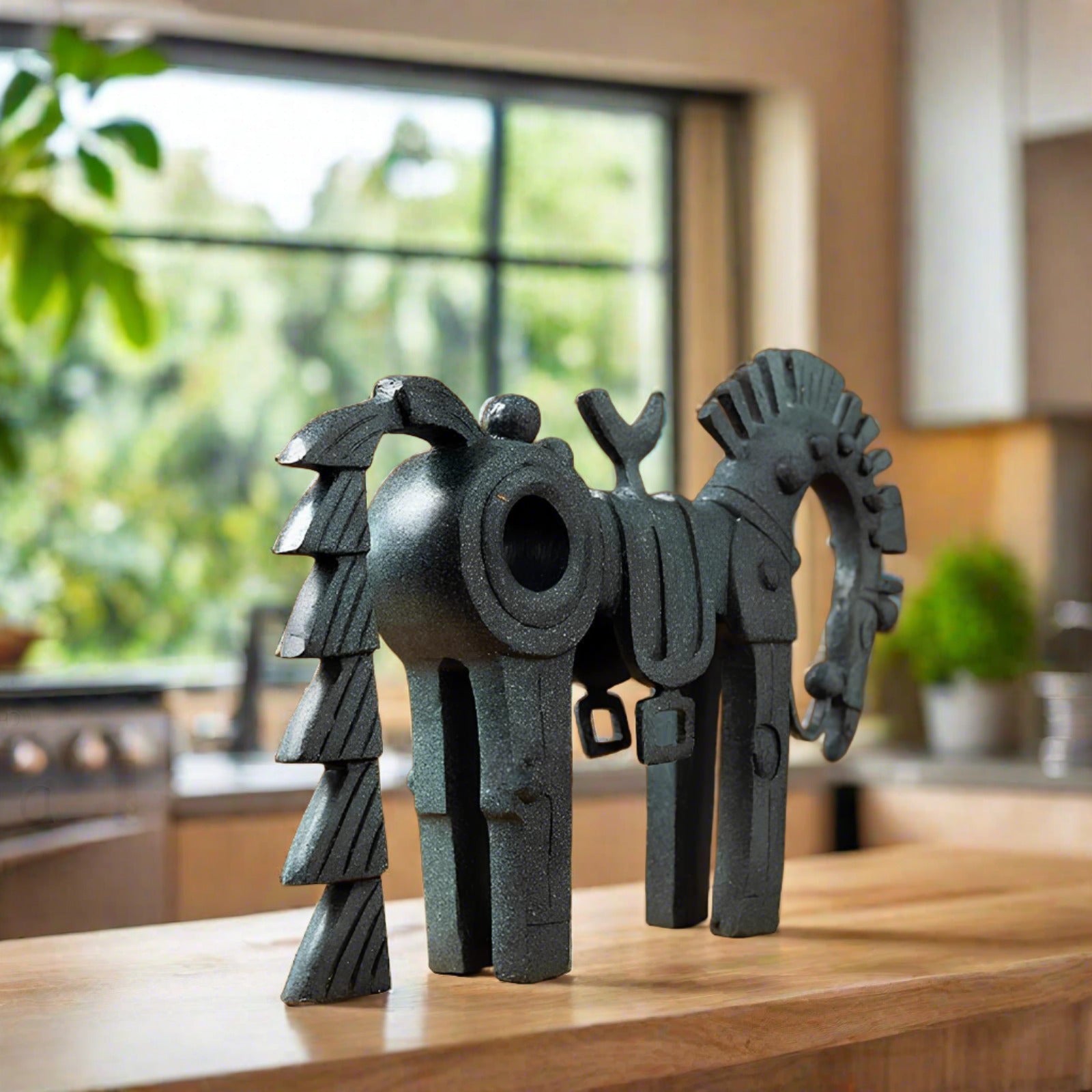 Abstract Trojan Horse Bronze Figurine - Homevalley.co.uk