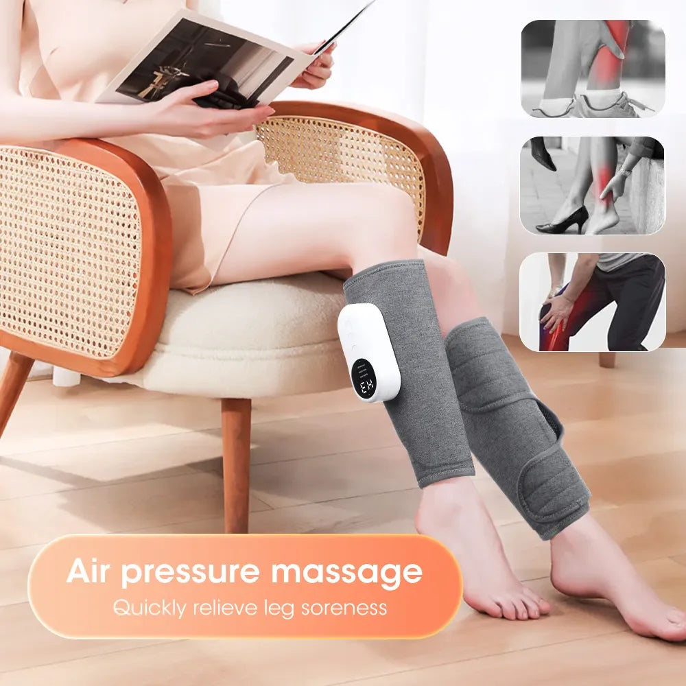 Air Pressure Leg Calf Massager, 360°Presotherapy Machine - Homevalley.co.uk
