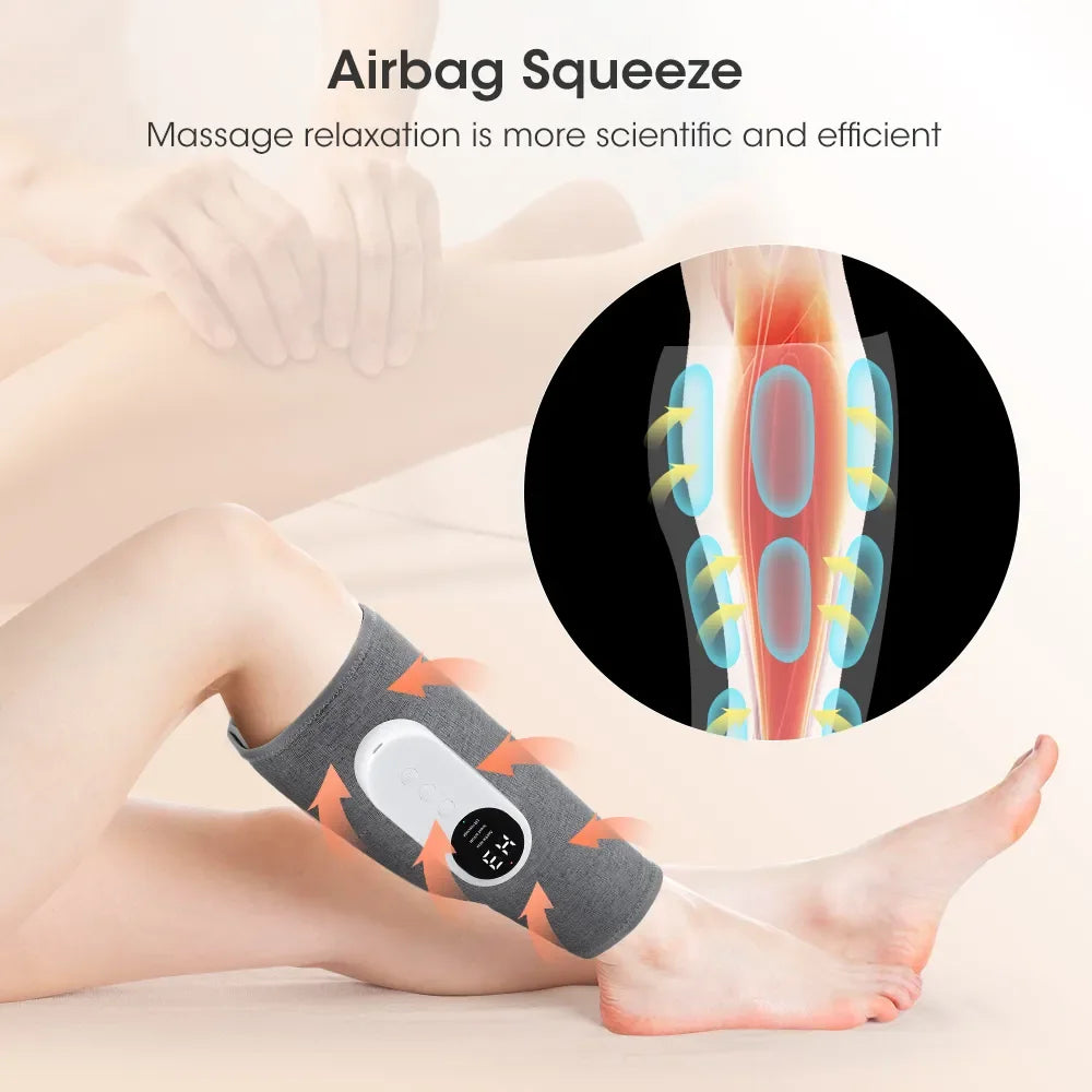 Air Pressure Leg Calf Massager, 360°Presotherapy Machine - Homevalley.co.uk