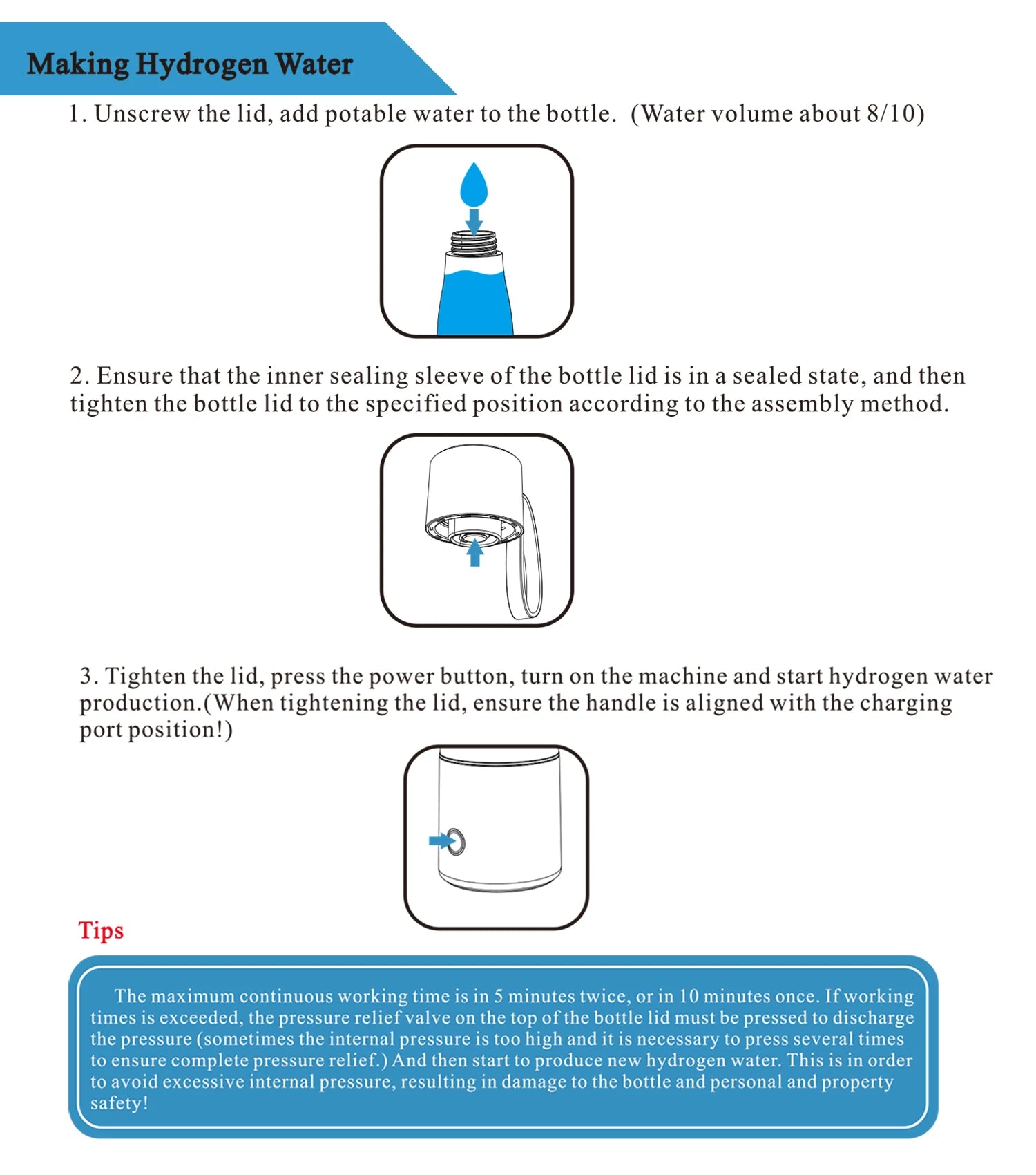 ALTHY Premium Molecular Hydrogen Water Generator Bottle DuPont SPE+PEM - Homevalley.co.uk
