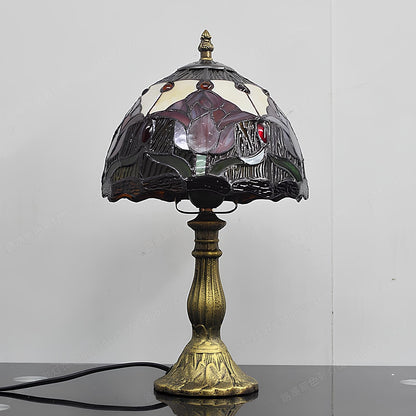 American Tulip Tiffany Style Stained Glass Table Bedroom Lamp - Homevalley.co.uk