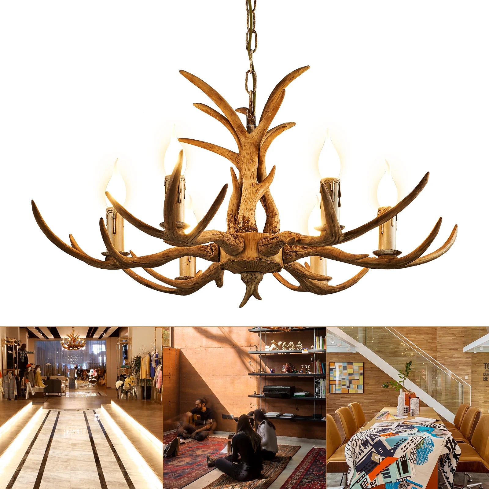 Antler Ceiling Chandelier - Homevalley.co.uk