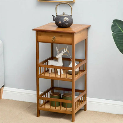 Bamboo 3-Tier Bedside Side End Table - Homevalley.co.uk